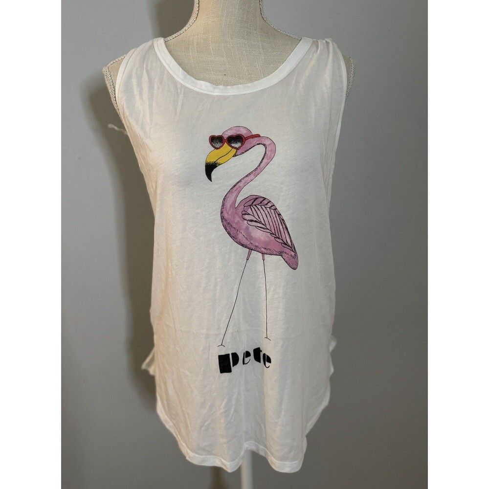 NEW The Man Repeller x PJK Flamingo Pete Tank Top Beach Coverup Size Small